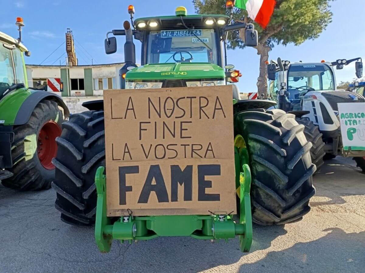 protesta trattori foggia