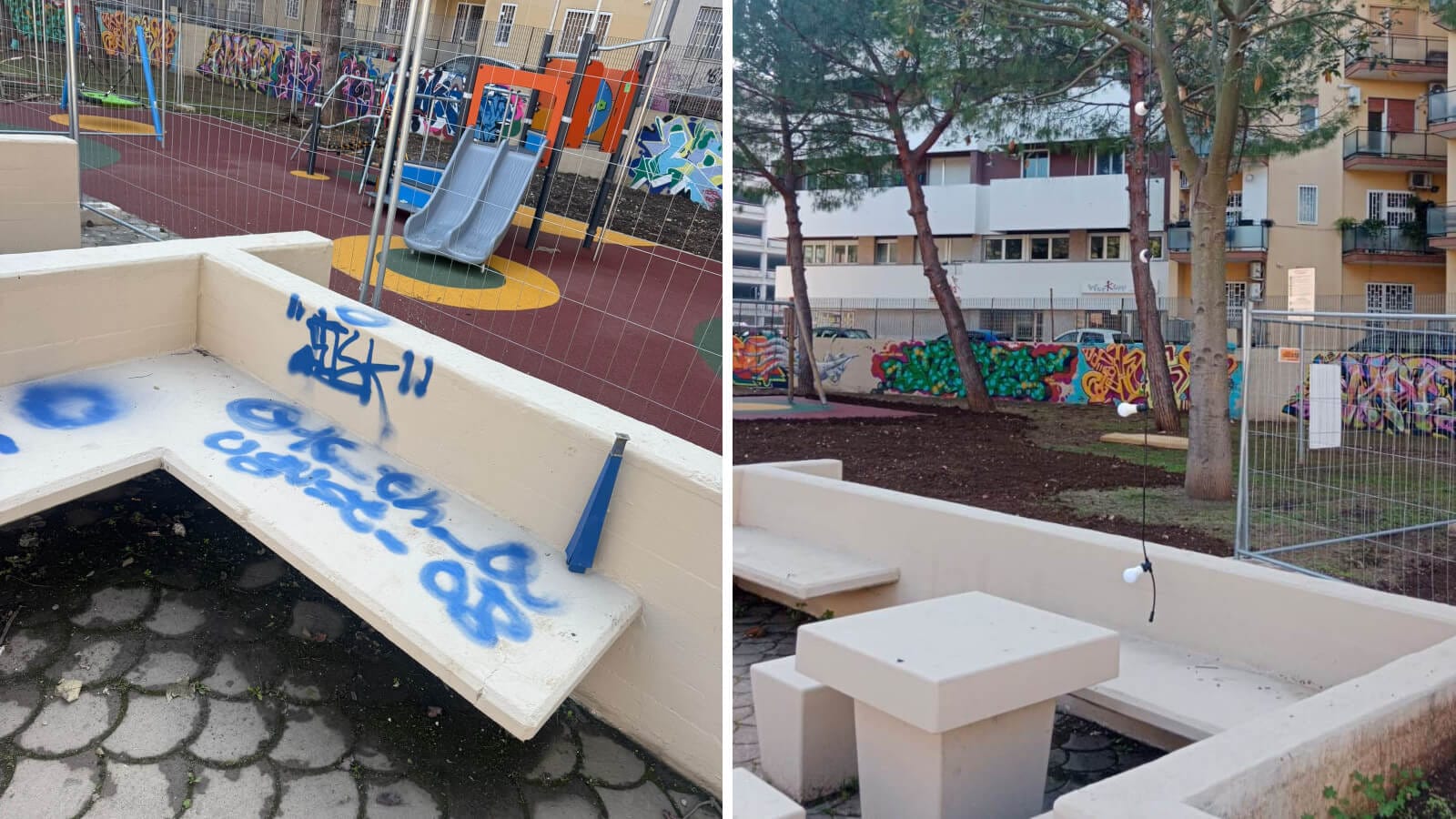vandali giardino degli aquiloni