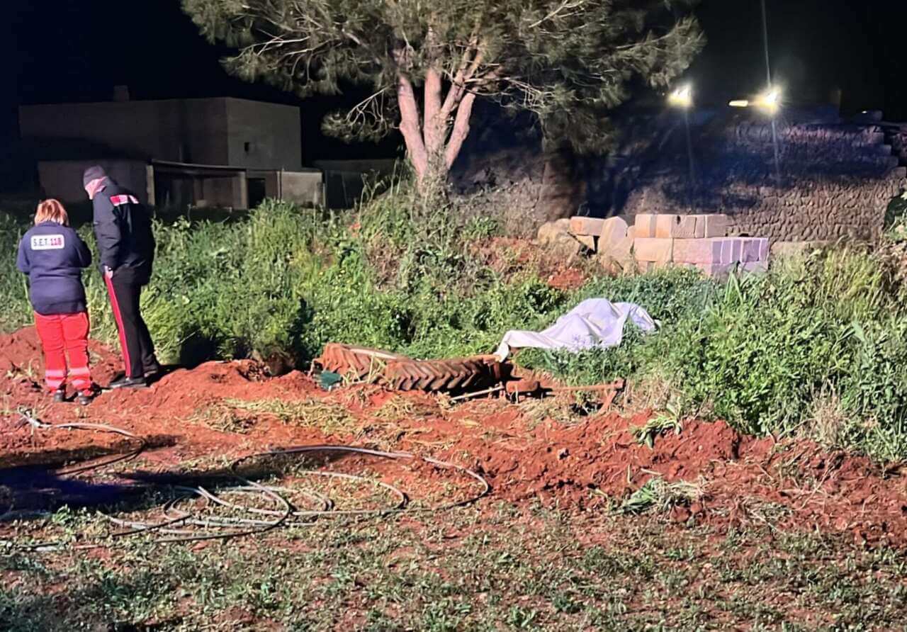 incidente trattore tricase