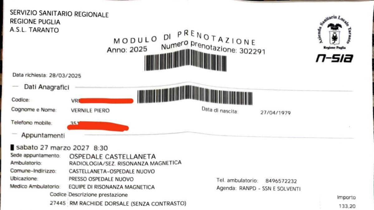 prenotazione risonanza