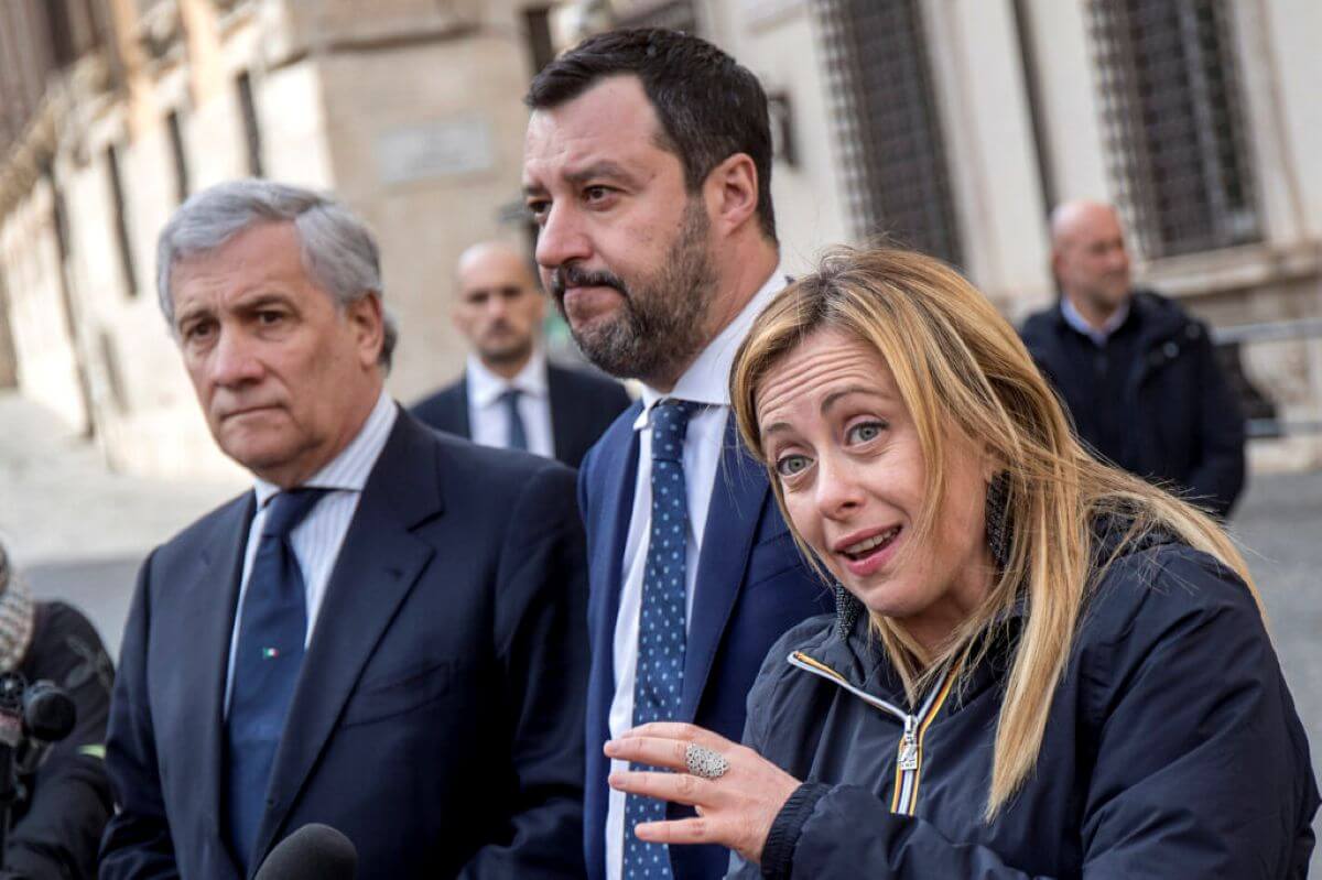tajani salvini meloni