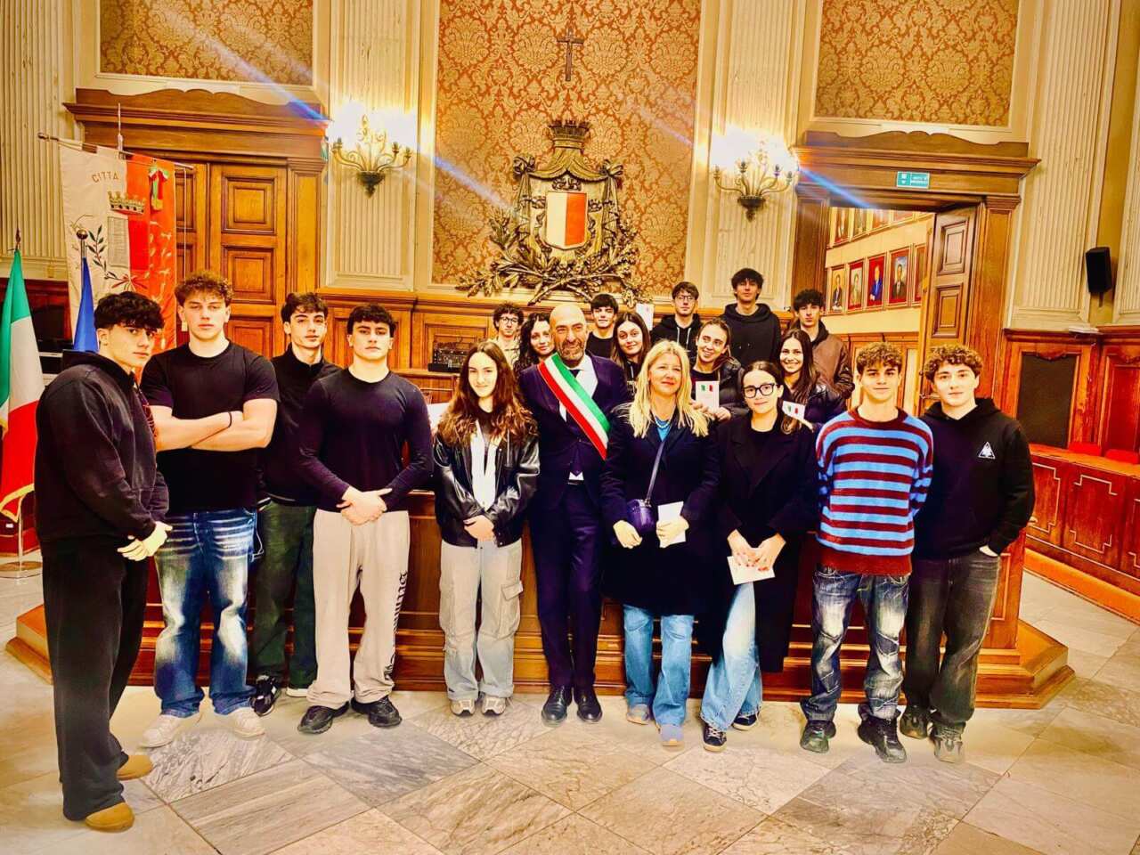 studenti scacchi a palazzo di città