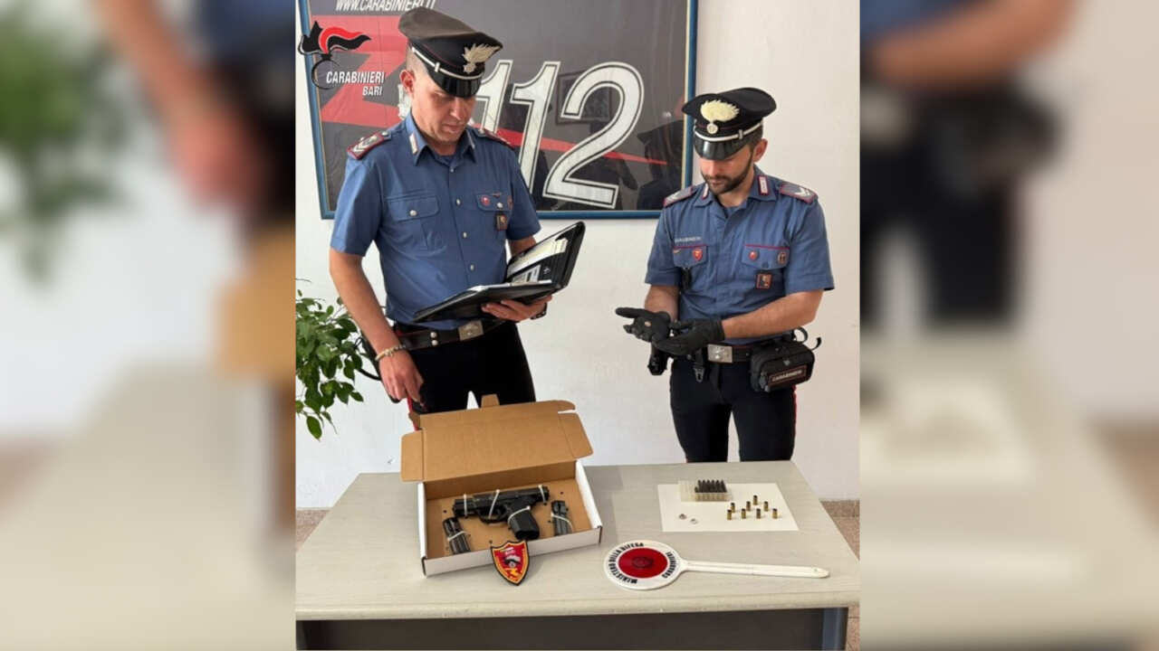 arresto pistola bari