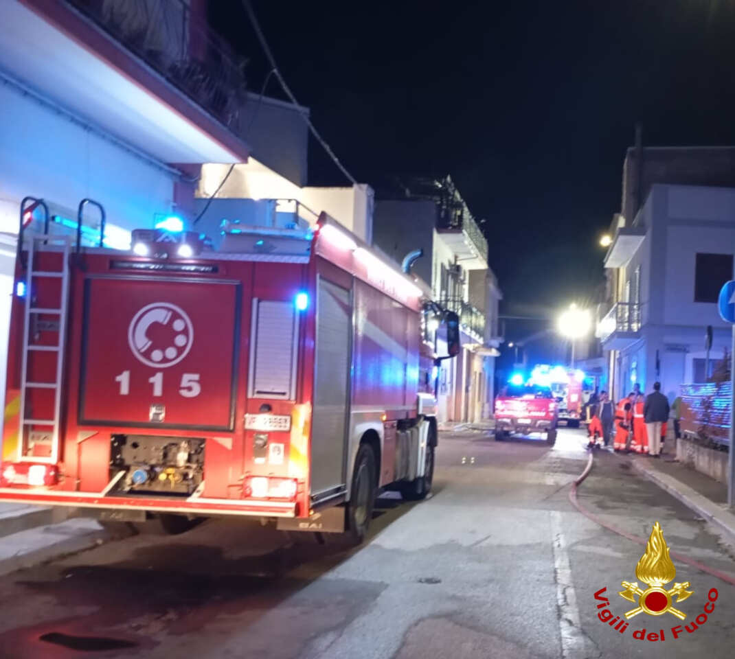 incendio mansarda cassano