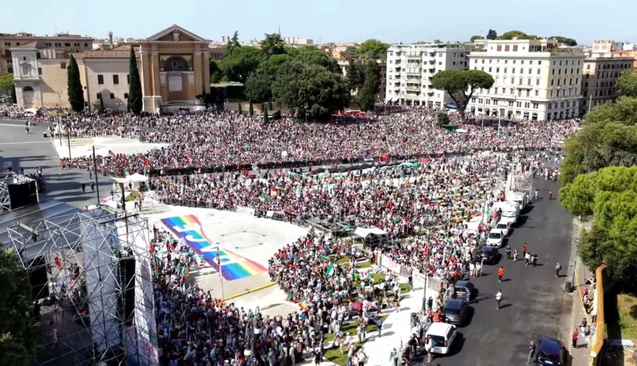 manifestazione gaza a roma