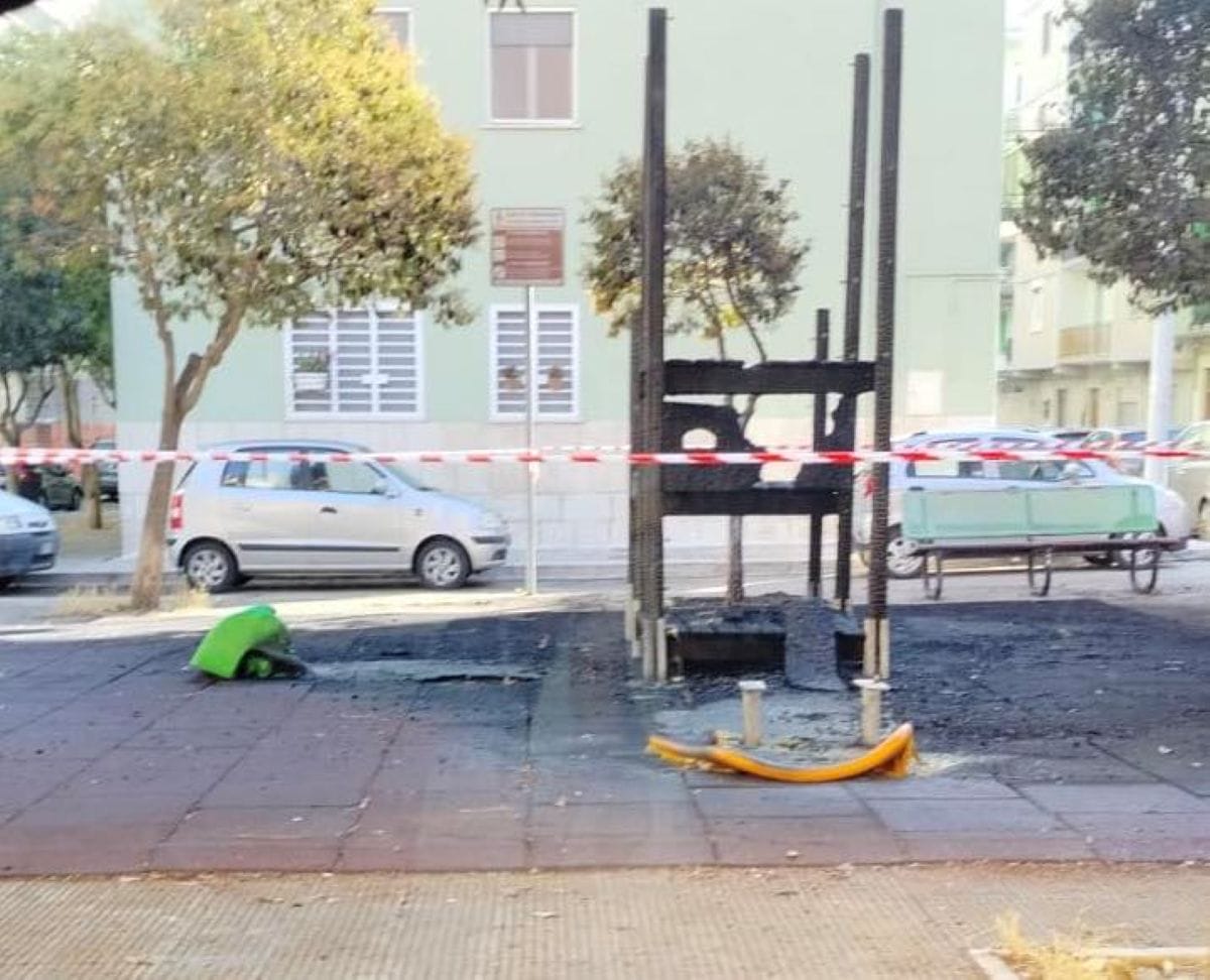 incendio parco giochi giovinazzo