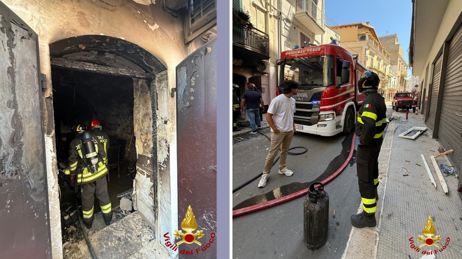 esplosione incendio corato