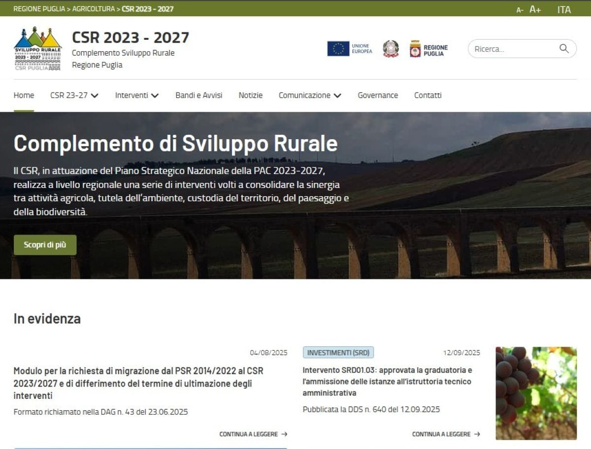 nuovo sito csr puglia