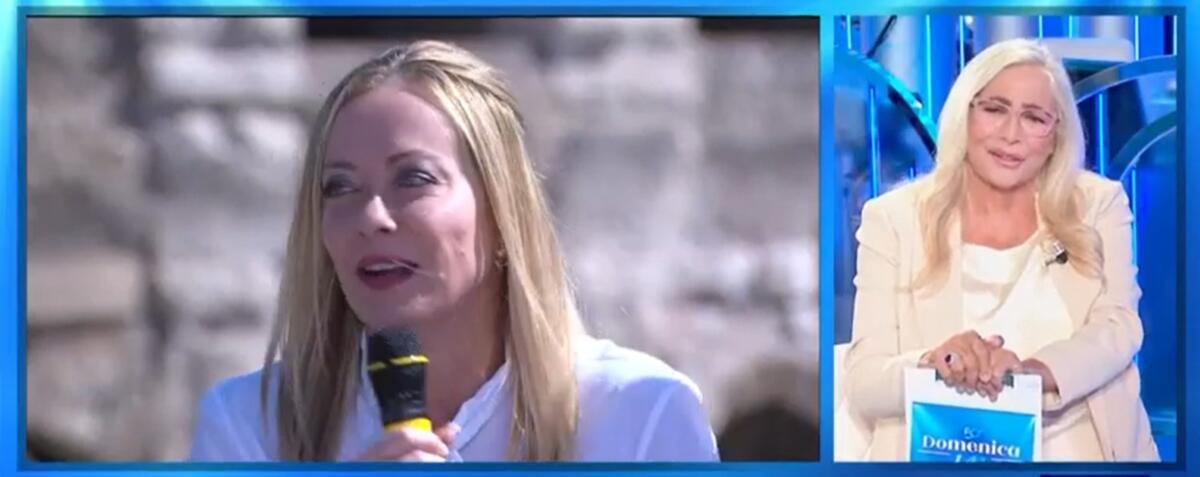 Meloni Domenica In