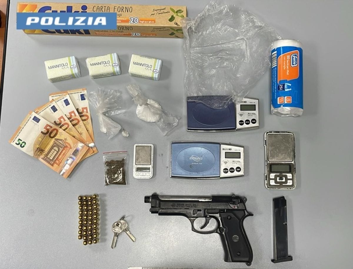 pistola e droga taranto