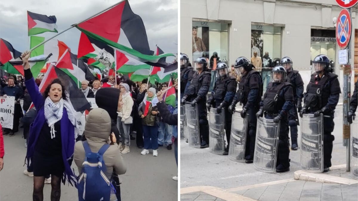manifestazione palestina bari