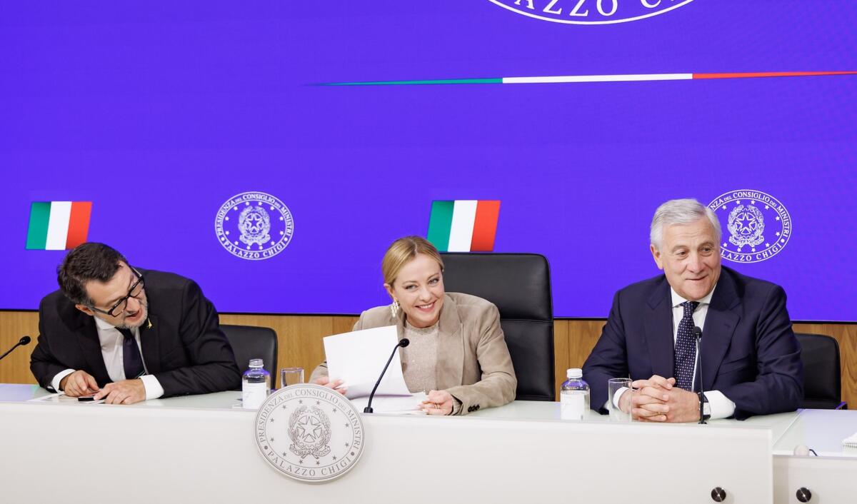 salvini tajani meloni